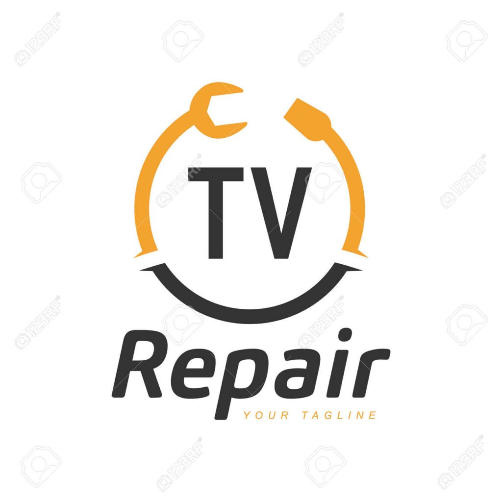 164591622 tv letter design with repairing logo modern letter logo design in repair icon
